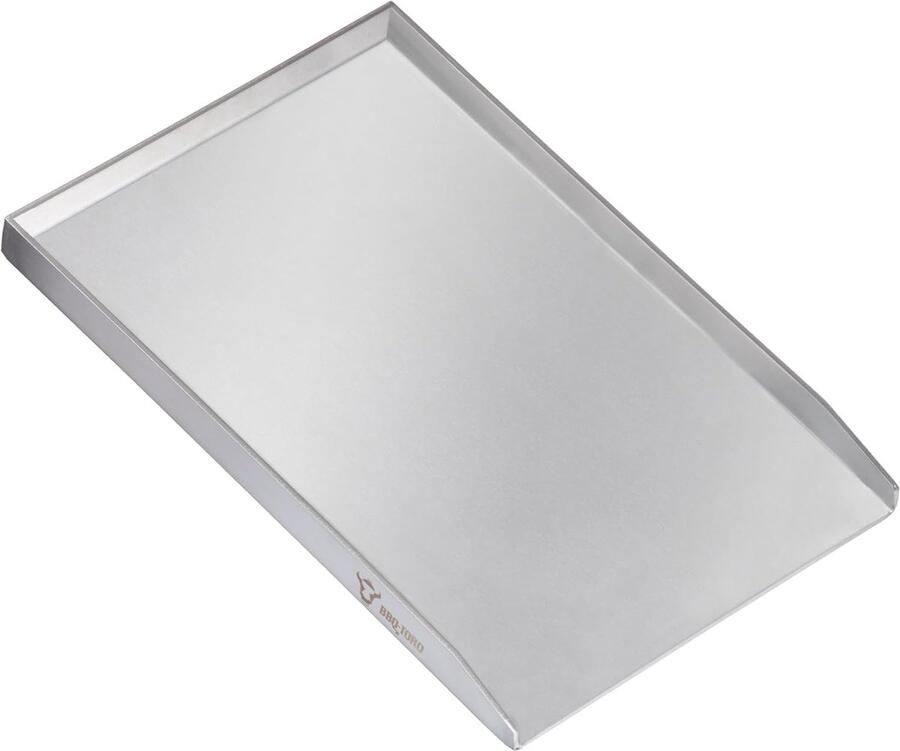 Grillplaat RVS Barbecue Plancha Buiten Koken Gelijkmatige Warmte 34 x 48 cm Zilver