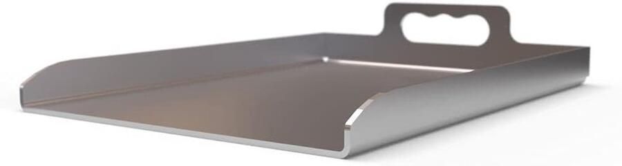 Grillplaat RVS Plancha bakplaat Buiten koken Vormvast en solide 30 x 40 cm Zilverkleurig