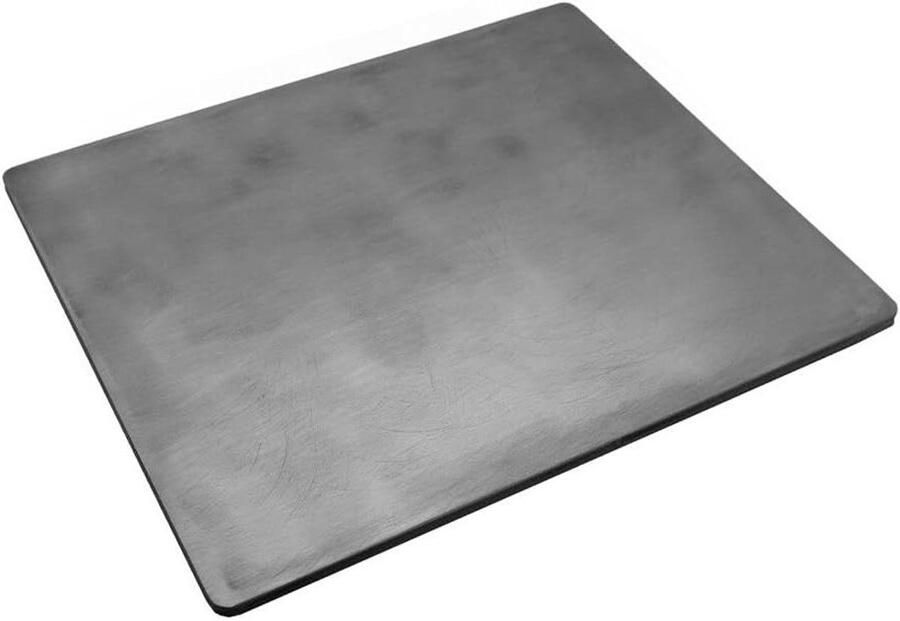 Grillplaat Staal Bakplaat Plancha Barbecue Accessoire Massief 8mm Dikte 42 x 28 cm Zilver