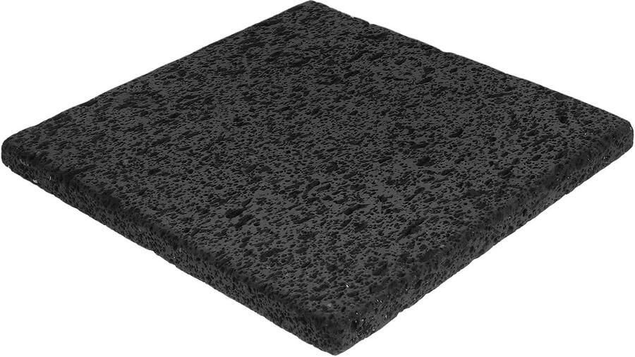 Grillplaat Steen Koreaanse BBQ Authentiek Koken Natuurlijk Vulkanisch 20x20 cm Zwart