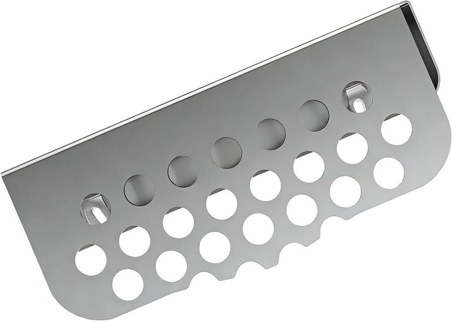 Grill Vetvanger Roestvrij Staal Schoon Grillen Anti-slip Bevestiging 14 x 6 cm Zilverkleurig