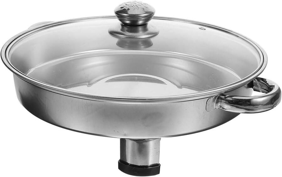 Grillplaat Vis Bakplaat RVS Barbecue Buiten Met Handvat 35.5 cm Zilver
