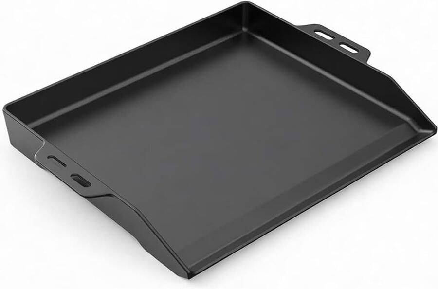 Grillplaat voor GFTIME Plancha 48 x 36 cm compatibel Rösle Videro Weber Enders Campingaz Napoleon Tepro Taino gasgrill met regengoot en 8 cm rand