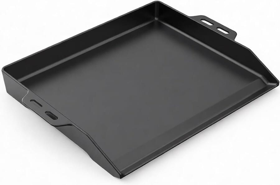 Grillplaat voor GFTIME Plancha 48 x 36 cm compatibel Rösle Videro Weber Enders Campingaz Napoleon Tepro Taino gasgrill met regengoot en 8 cm rand