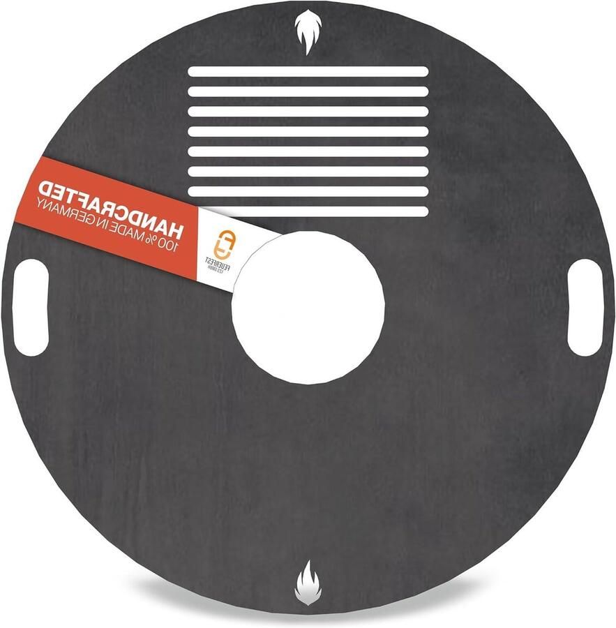 Grillplaat Vuurplaat Plancha Buiten Koken Verschillende Temperatuurzones Ø 98 cm Staal