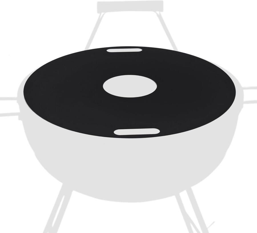 Grillplaat Vuurschaal Bakplaat Plancha Buiten Koken Hittebestendig RVS Ø 78 cm 5 Mm Zwart