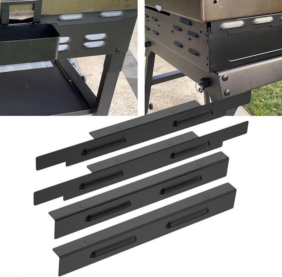 Grillplaat Windscherm Bakplaat Accessoires Buiten Koken Roestvrij Staal 36 inch Zwart
