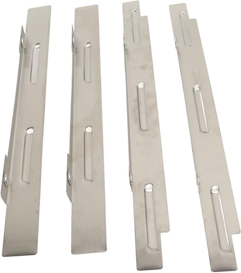 Grillplaat Windscherm Barbecue Accessoire Stabiel Grillen Verstelbaar Ontwerp 4 Stuks Zilver