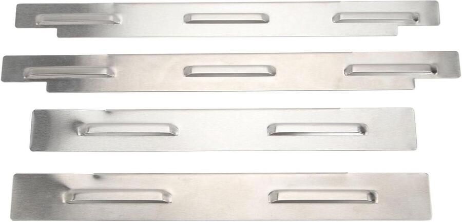 Bakplaat Windschermen Grill Accessoires Buiten Koken Verstelbaar Roestvrij Staal 41 x 5 x 3 cm Zilverkleurig - Foto 2