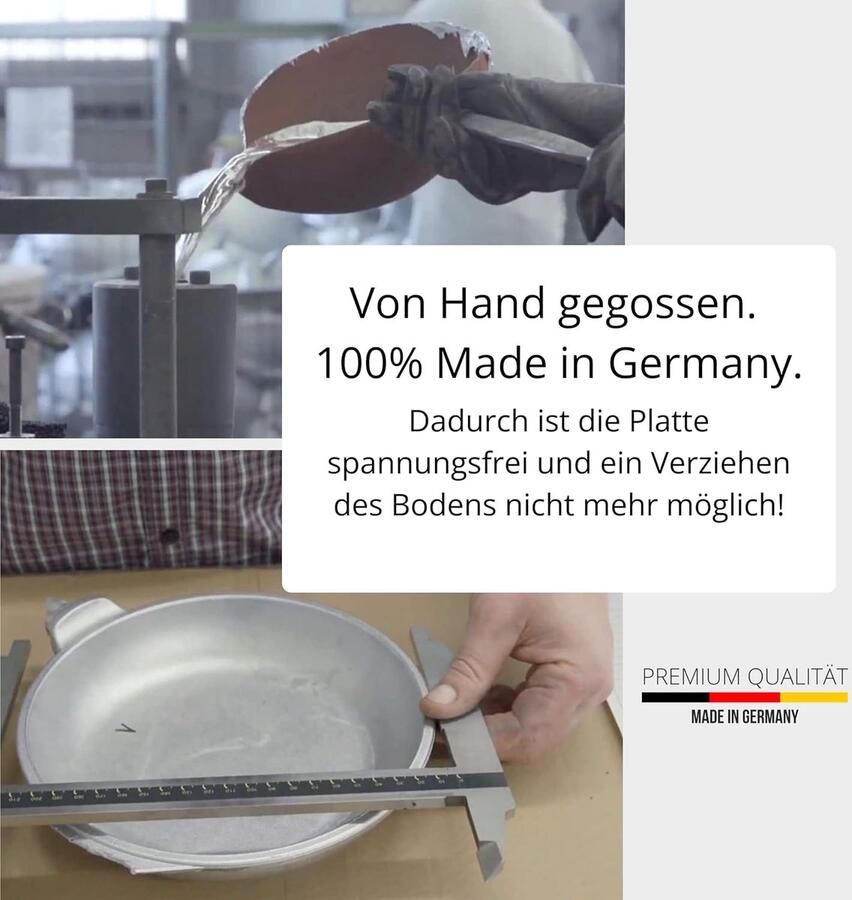 Grillplaat XXL Plancha Pan Teppanyaki Thuis Gegoten Aluminium 43x28 cm Zwart