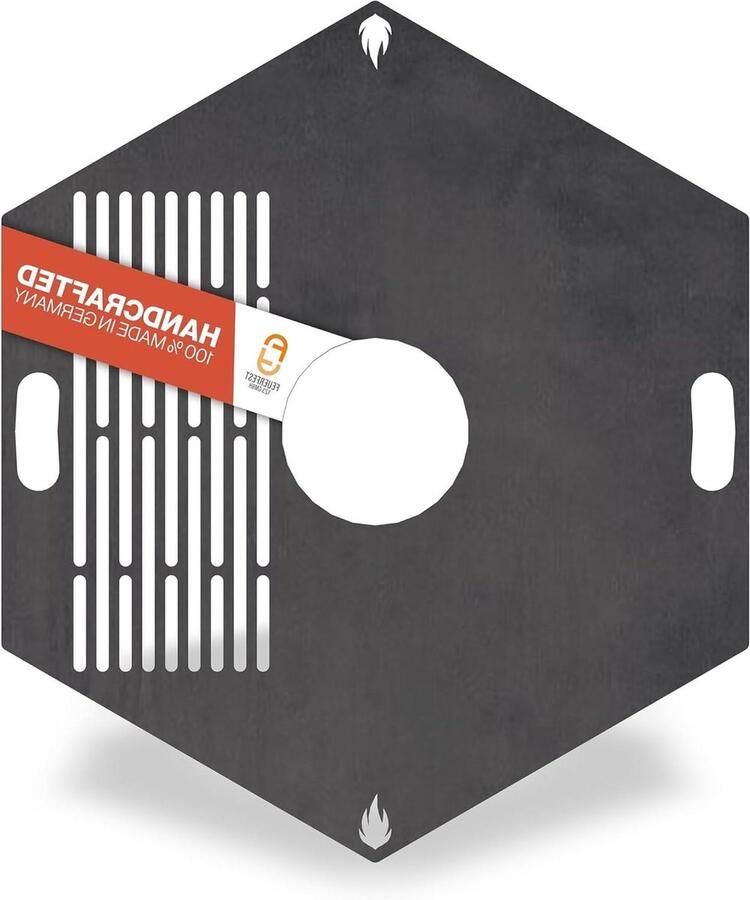 Grillplaat Zeshoekig BBQ Ring Speciale Grillmomenten Drie Temperatuurzones 80 cm Diameter Staal
