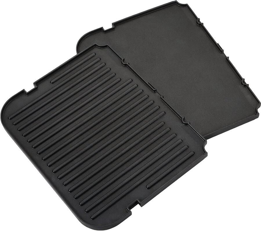 Grillplaten Vervanging Bakplaat Accessoires Gourmet Koken Antiaanbaklaag 2 Stuks Zwart