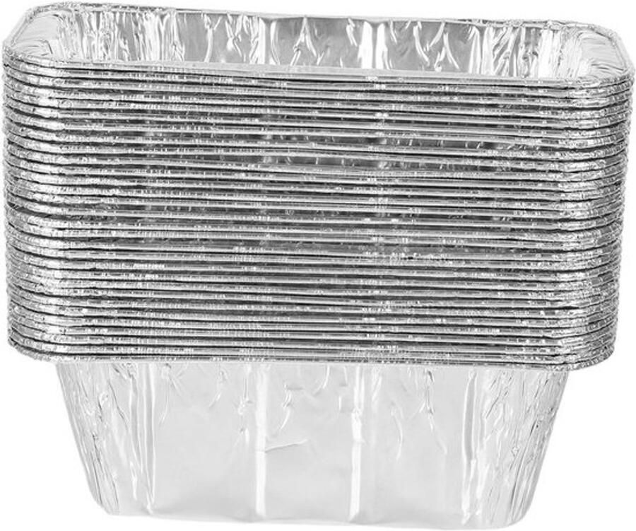 Grillplaten Vetopvangbakken Barbecue Gemak Wegwerp Aluminium 30 Stuks Zilver