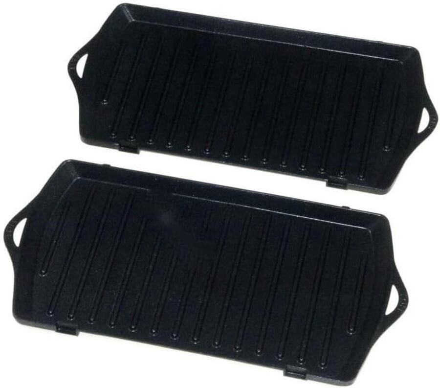 Grillplaten Wafelijzer Sandwich Platen Lekkere Snacks Maken Vaatwasserbestendig 2 Stuks Zwart - Foto 1