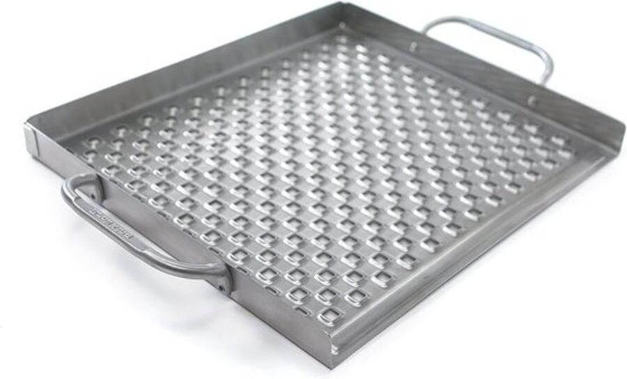 Grillrek Barbecue plateau Buiten koken Gevouwen randen 47x34 cm Roestvrij staal