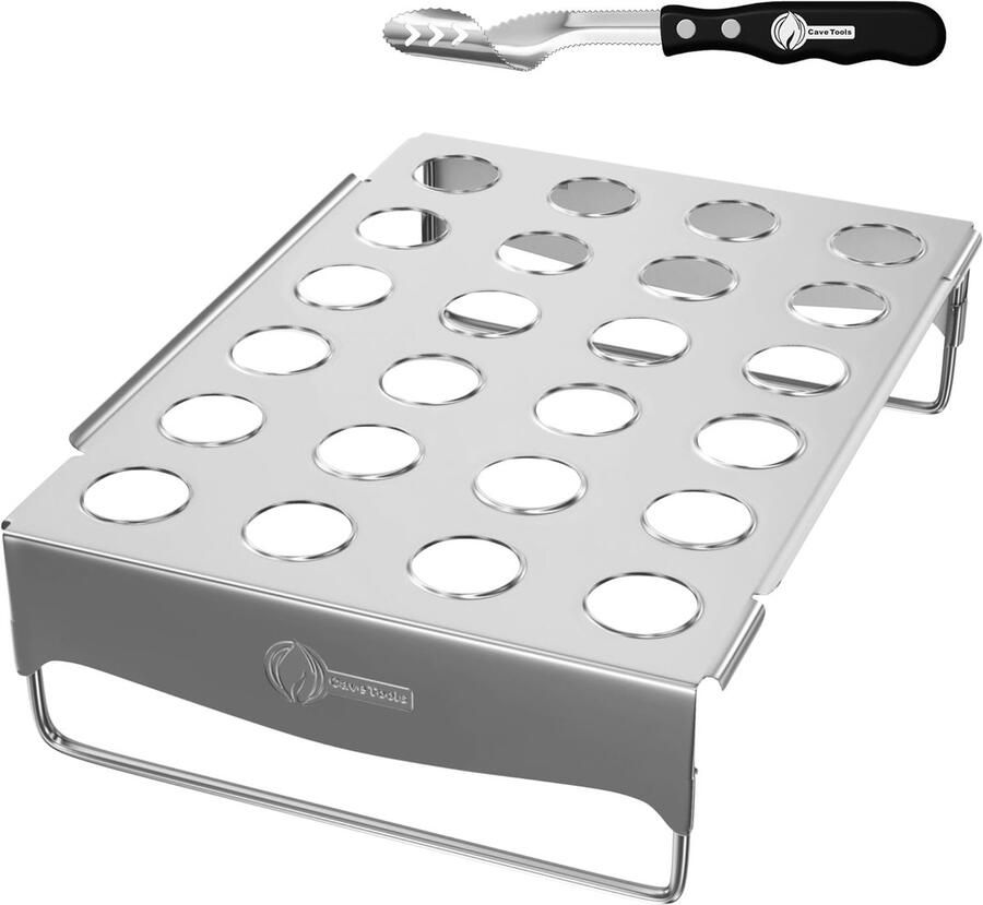 Grillrek BBQ Accessoires Vlees Grillen Grote Capaciteit 24 Branders Zilver