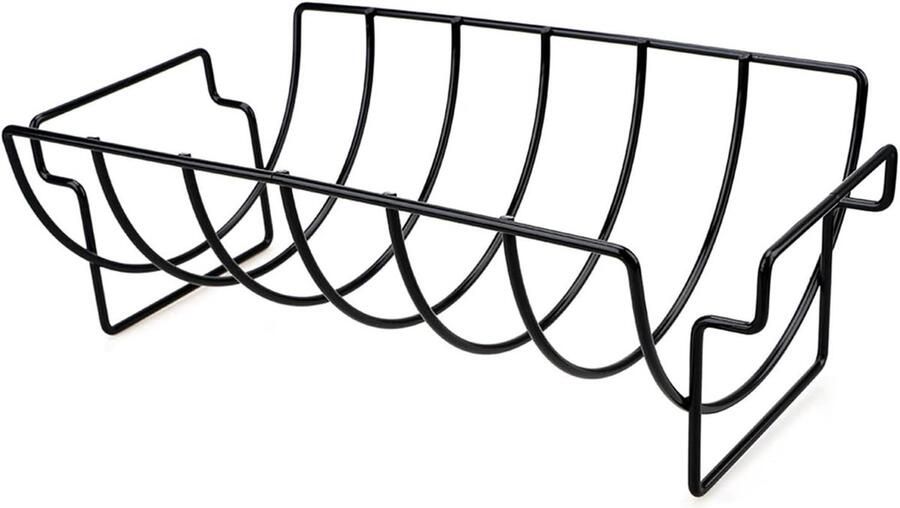 Grillrek BBQ houder Buiten koken Gelijkmatig verwarmd 2.54 cm Zwart