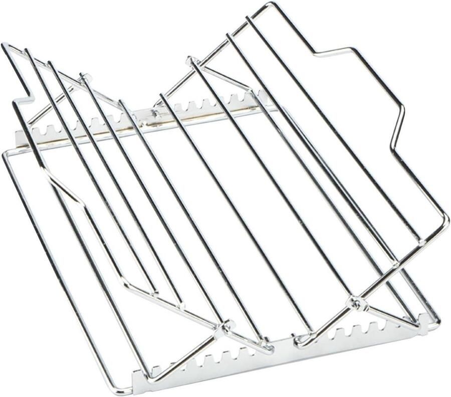 Grillrek Braadstandaard Gerechten Bereiden Opvouwbaar V-ontwerp 247 x 233 cm Zilverkleurig