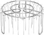 Verticale Grill BBQ Rooster Gelijkmatig Grillen Stapelbaar Ontwerp 16.5 x 9.5 cm Zilver - Thumbnail 1