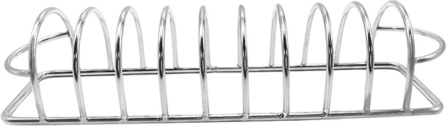 Grillrek Kookaccessoire Braden Bakken Grillen Vaatwasmachinebestendig 22x6x5cm Zilver