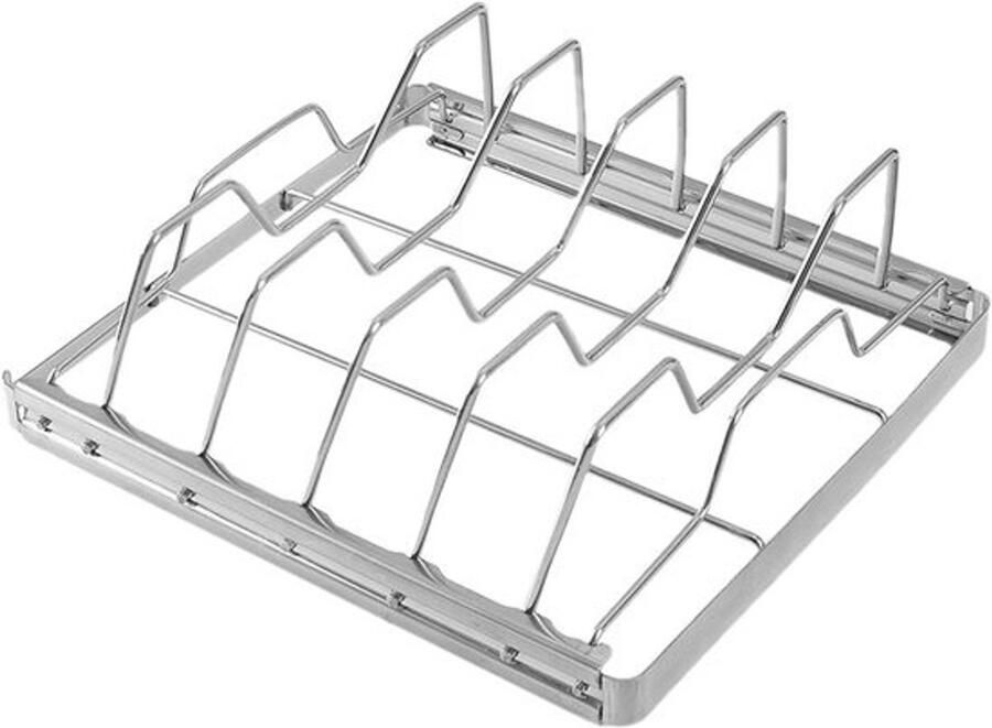 Grillrek Roosterrek Buiten koken Gelijkmatige warmte 27 x 22 cm Zilver