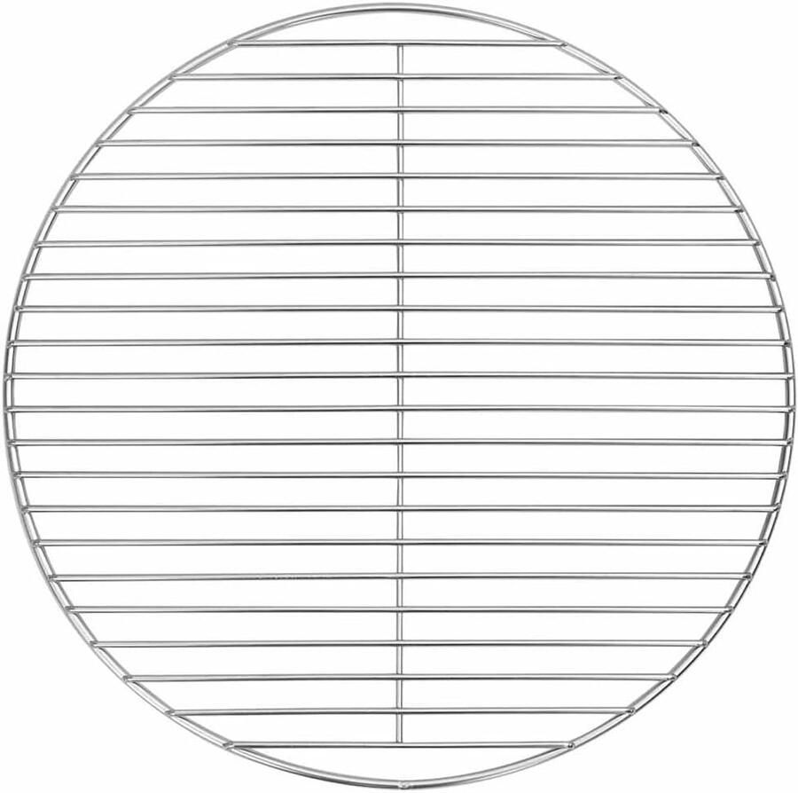 Grillrek Ovaal BBQ Accessoire Buiten Koken Hittebestendig Roestvrij Staal 43cm Zilverkleurig
