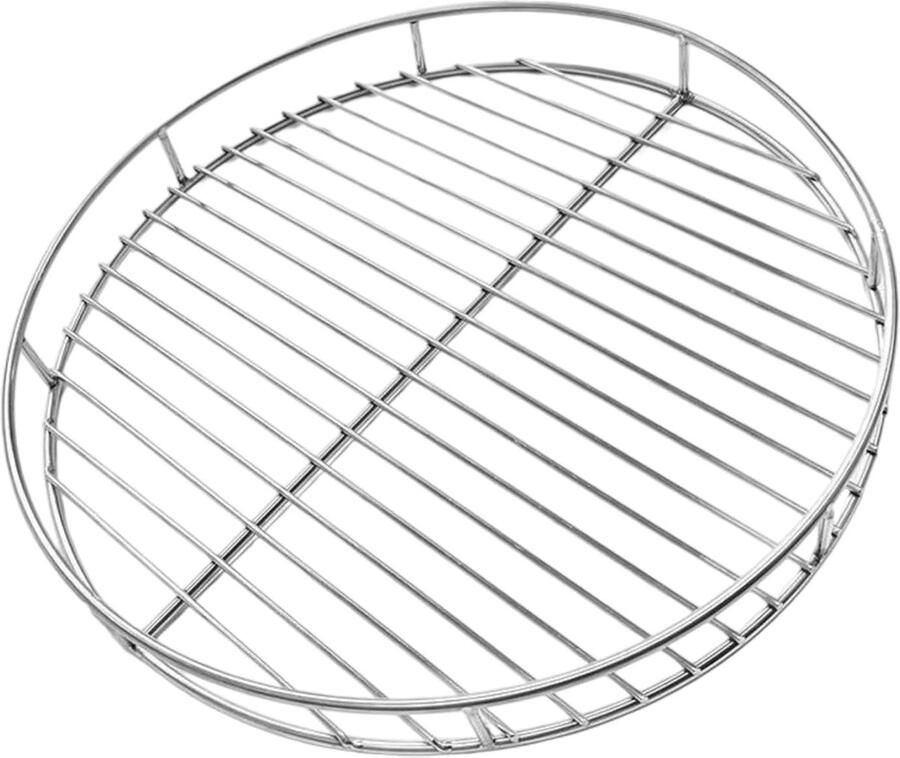 Grillrek Rond Bakrooster Ovenrooster Koken en Braden Hittebestendig Roestvrij Staal 24 cm Diameter Zilver