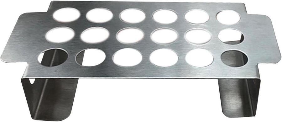 Grillrek Rookoven Barbecue Mand Buiten Koken Met Handvatten 25 x 12 cm Zilverkleurig