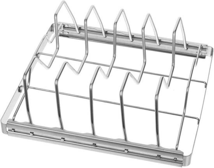 Grillrek RVS Barbecue rek Buiten koken Compact ontwerp 24 x 22 x 7.5 cm Zilver