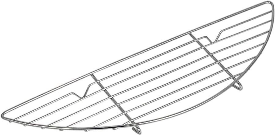 Grillrek RVS Kookrooster Camping Buiten Koken Olieaftappend Ontwerp 37x11cm Zilver