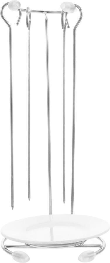 Grillrek Spieshanger Ophangrek Barbecue Spiesjes Grillen Roestvrij Staal 226 Grams Multicolour