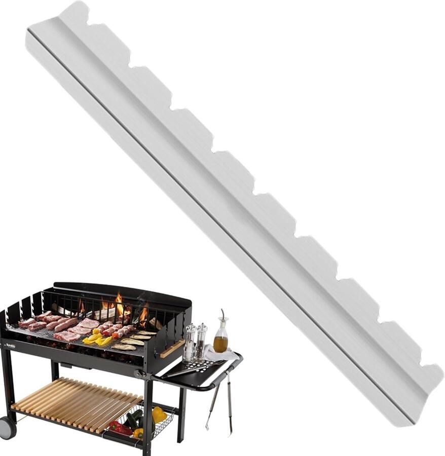 Grillrek Spiesjes Kebab Houder Perfect Grillen Roestvrij Staal 9 Posities Zilverkleurig