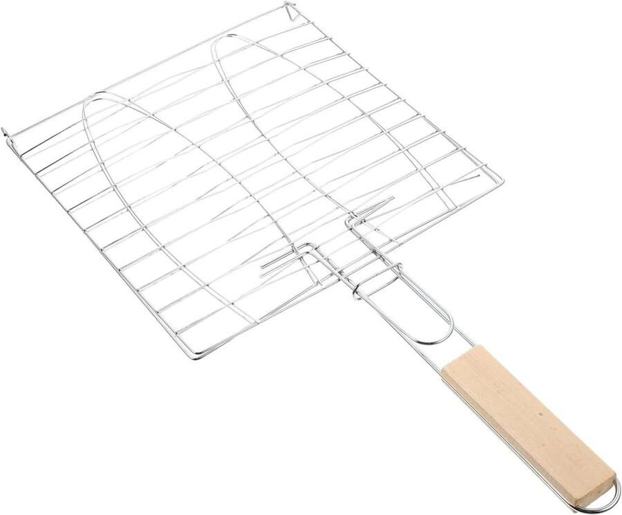 Grillrek Voor Buiten Barbecue Gaas Barbecue Gereedschap Fijn Vakmanschap 43.5X23CM Zilver