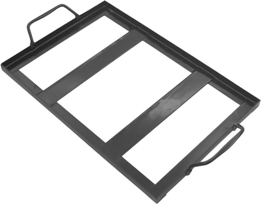 Grillrek Zoutplaat Barbecue Accessoire Buiten Koken Duurzaam IJzeren Emaille 31.5 cm Zwart