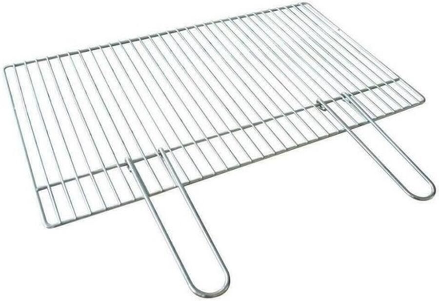 Grillrooster 40 x 67 cm Verchroomd draad met inklapbare handgrepen voor BBQ