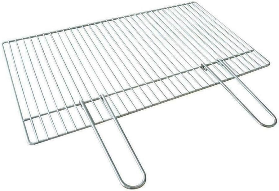 Grillrooster 40 x 67 cm Verchroomd draad met inklapbare handgrepen voor BBQ
