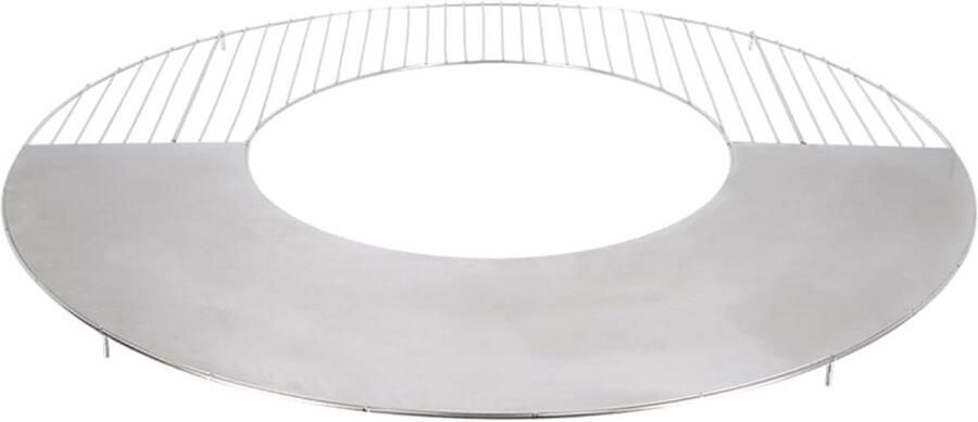 Grillrooster Bakplaat Barbecue Rooster Buiten Koken Half Rooster Half Bakplaat 825 cm Diameter Zilver