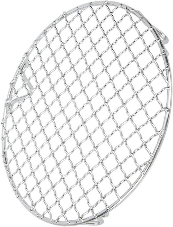 Grillrooster Bakrek RVS Net Buiten Koken Gelijkmatige Warmte 18 cm Diameter Zilverkleurig