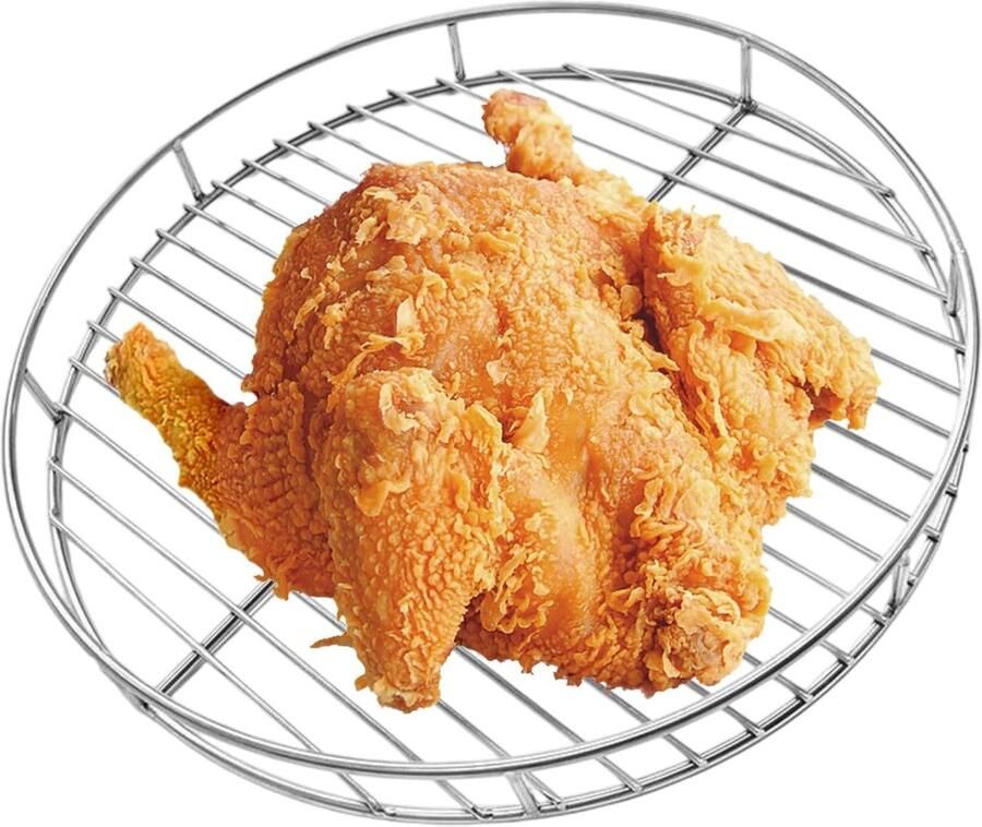 Grillrooster Bakrooster Kookrooster Barbecueën Grillen Gelijkmatige Luchtcirculatie 24 cm Zilver