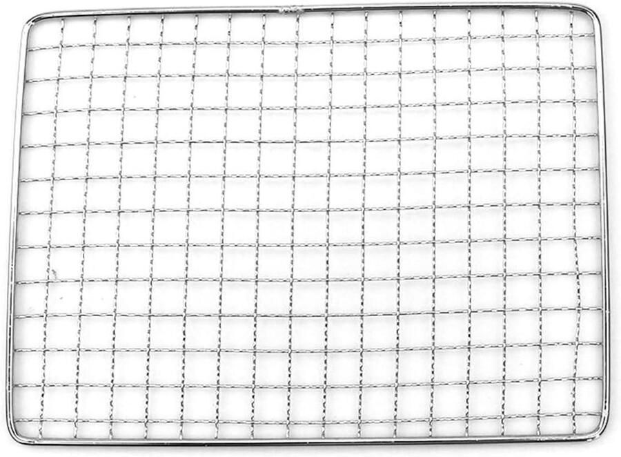 Grillrooster Barbecue gaas Buiten koken Uniforme warmteverdeling 20 x 15 cm Zilver