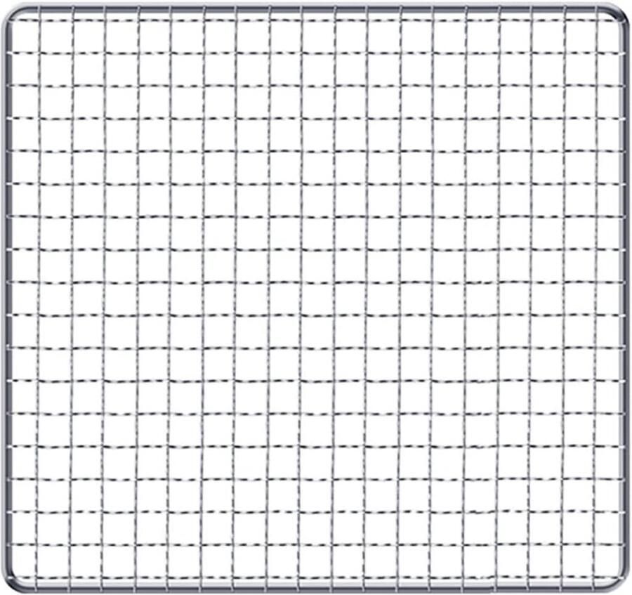 Grillrooster Barbecue Net Buiten Koken Roestvrij Staal 3 x 2 x 1 cm Zilver