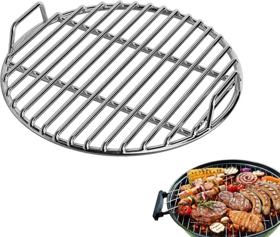 Grillrooster Barbecue rooster Buiten koken Hittebestendig materiaal 40 cm Zilver