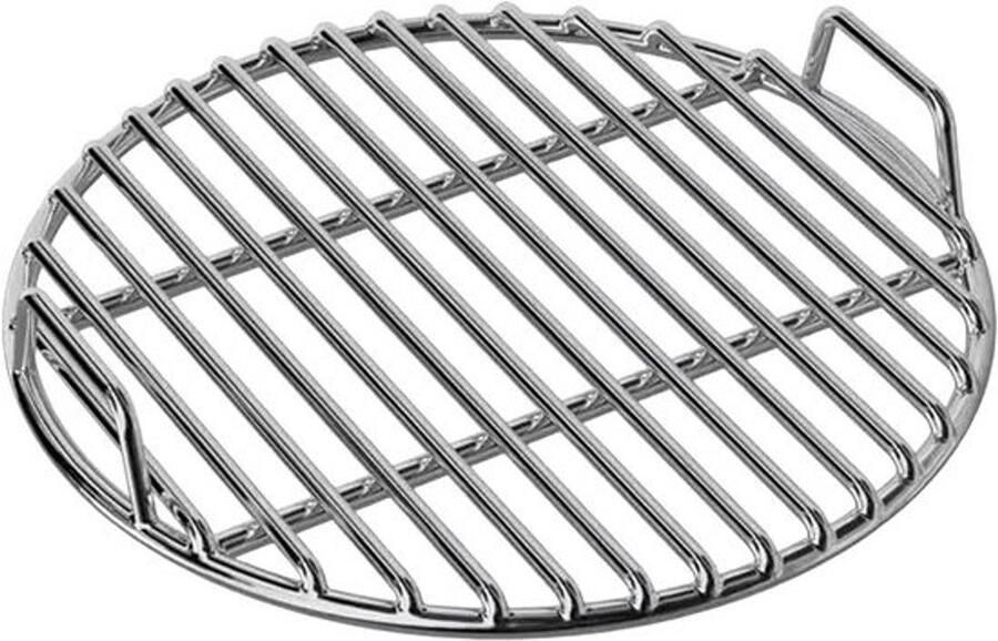 Rond Grillrooster Barbecue Mand Buiten Koken Roestvrij Staal 36 cm Zilver
