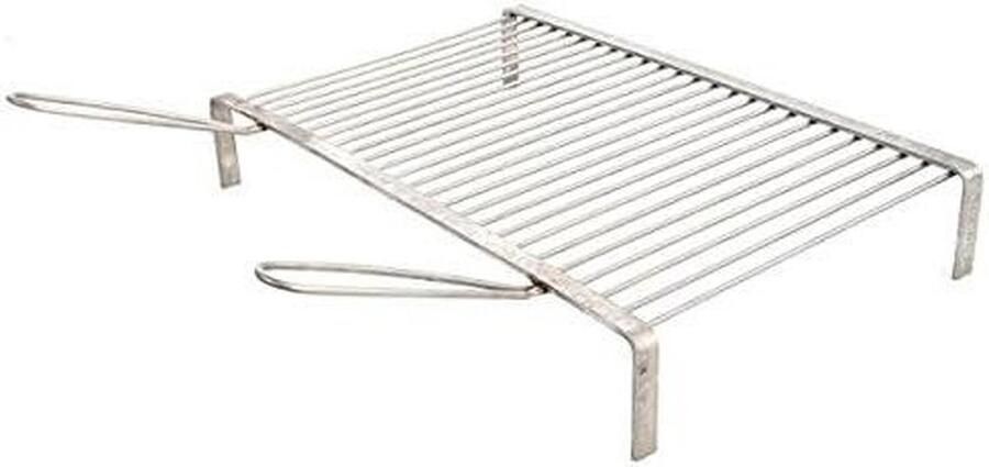 Grillrooster Barbecue rooster Buiten koken Roestvrij staal 60 x 37 cm Zilver