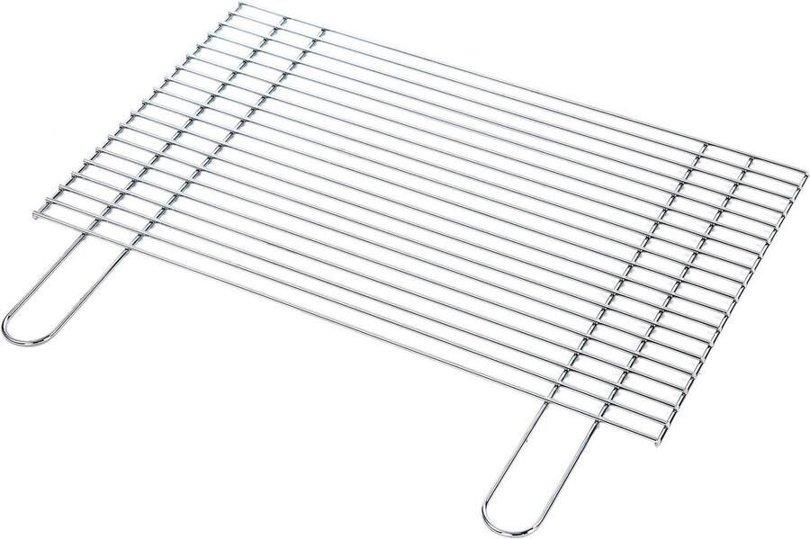 Grillrooster Barbecue rooster Buiten koken Verchroomd oppervlak 60 x 40 cm Zilverkleurig