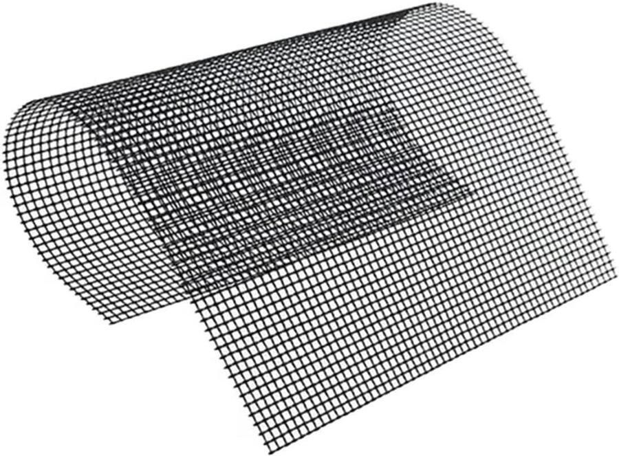 Grillrooster BBQ Mat Buiten Koken Anti-aanbaklaag 30 x 40 cm Zwart