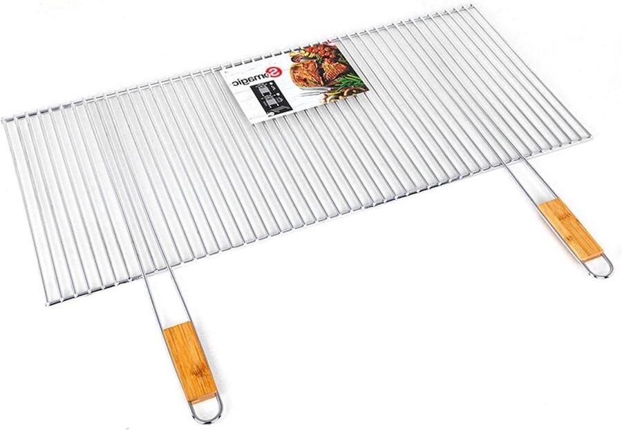 Grillrooster BBQ rooster Barbecueën Hoge duurzaamheid 90 x 40 cm Grijs