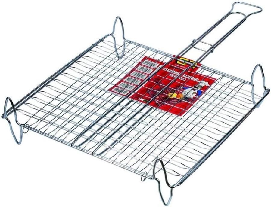 Grillrooster BBQ rooster Barbecueën Inklapbaar 30 x 40 cm Zilver