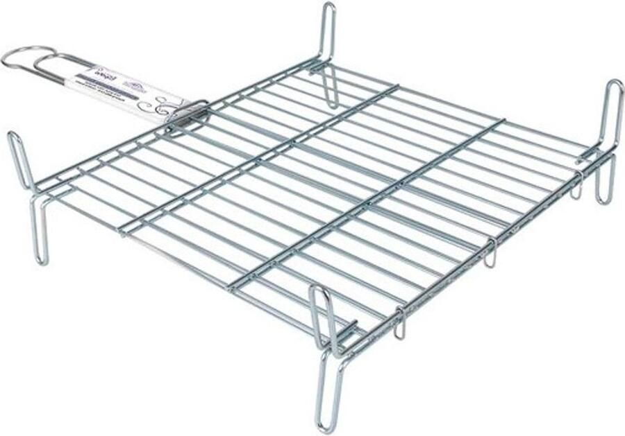 Grillrooster BBQ rooster Buiten koken Roestbestendig 40 x 40 cm Zilver