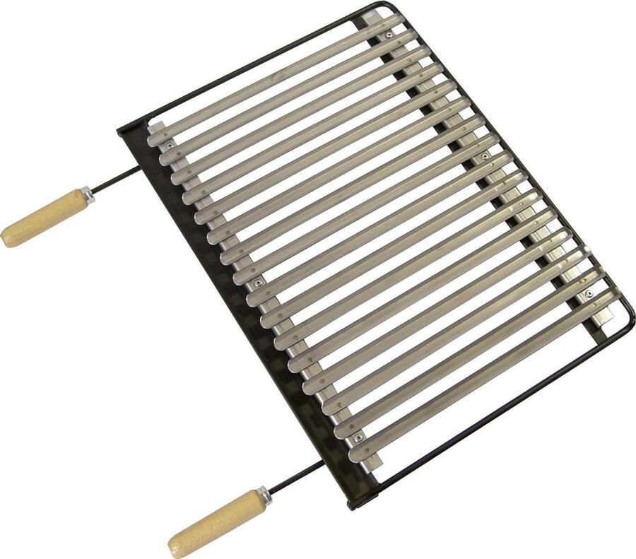 Grillrooster BBQ rooster Buiten koken Roestvrij staal 62 x 41 cm Zilver